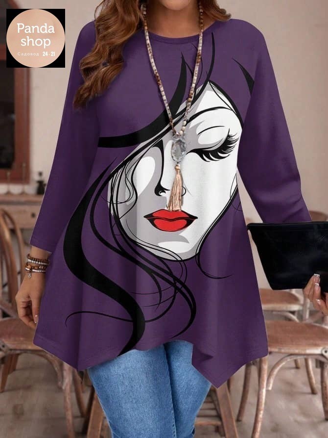 женская туника,туника большие размеров,туника больших размеров,туника #22453366,женская туника ткань крепун сублимация