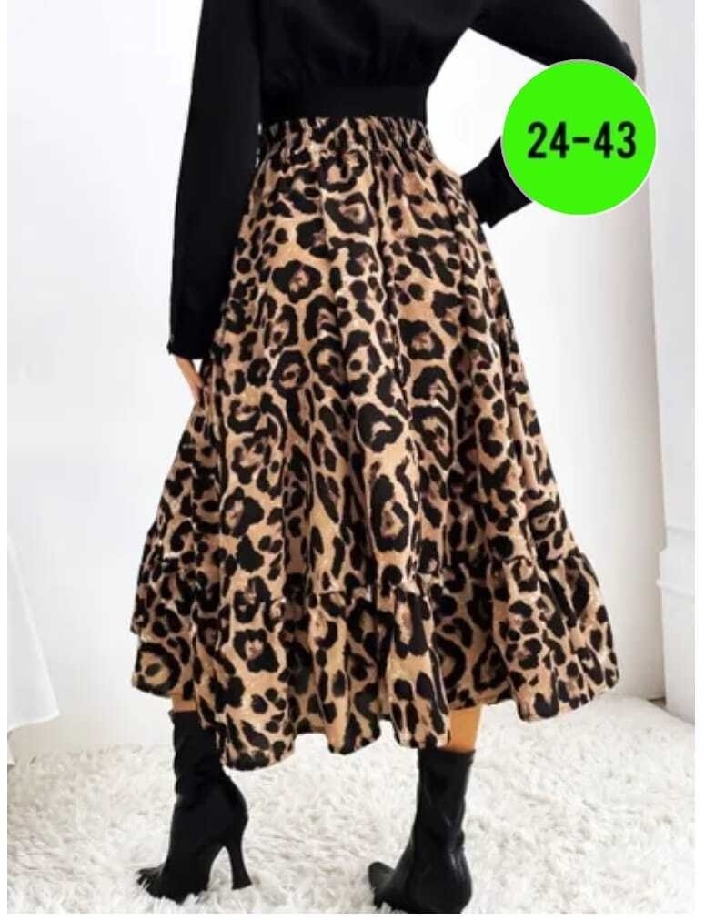 женская юбка с высокой талией леопардовым принтом,юбка с леопардовым принтом с оборками,юбка с леопардовым принтом,женская шифоновая юбка tossy с леопардовым принтом длинная,леопардовая юбка-миди для