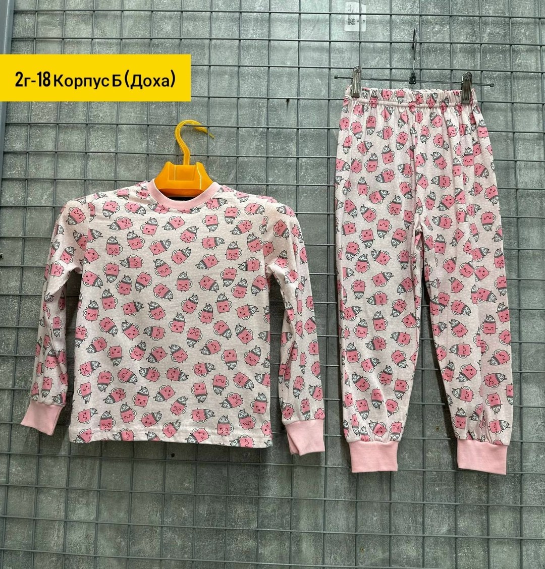 пижама для девочек,пижама детская,пижама теплая,пижама детская с начесом,пижама розовая