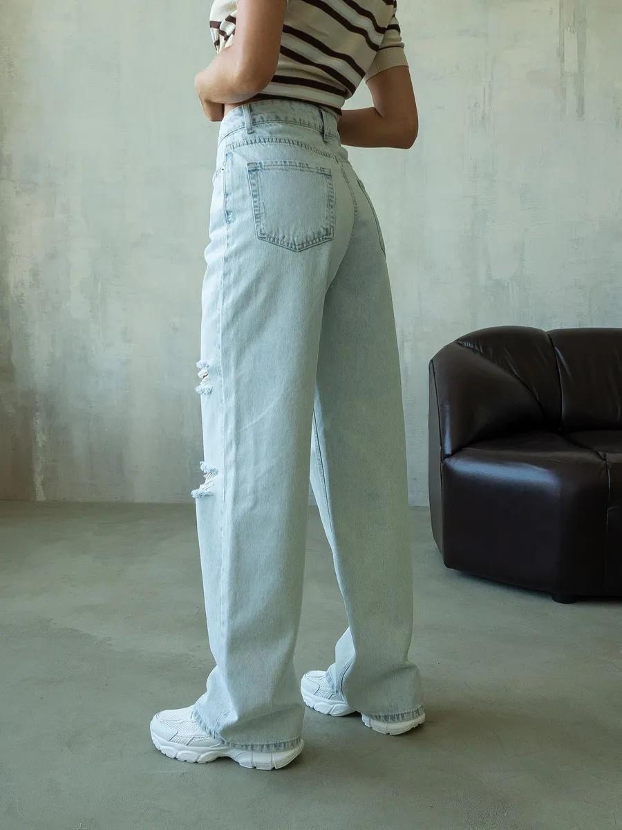 джинсы женские,широкие джинсы,джинсы широкие рваные,одежда джинсы,модные свитера