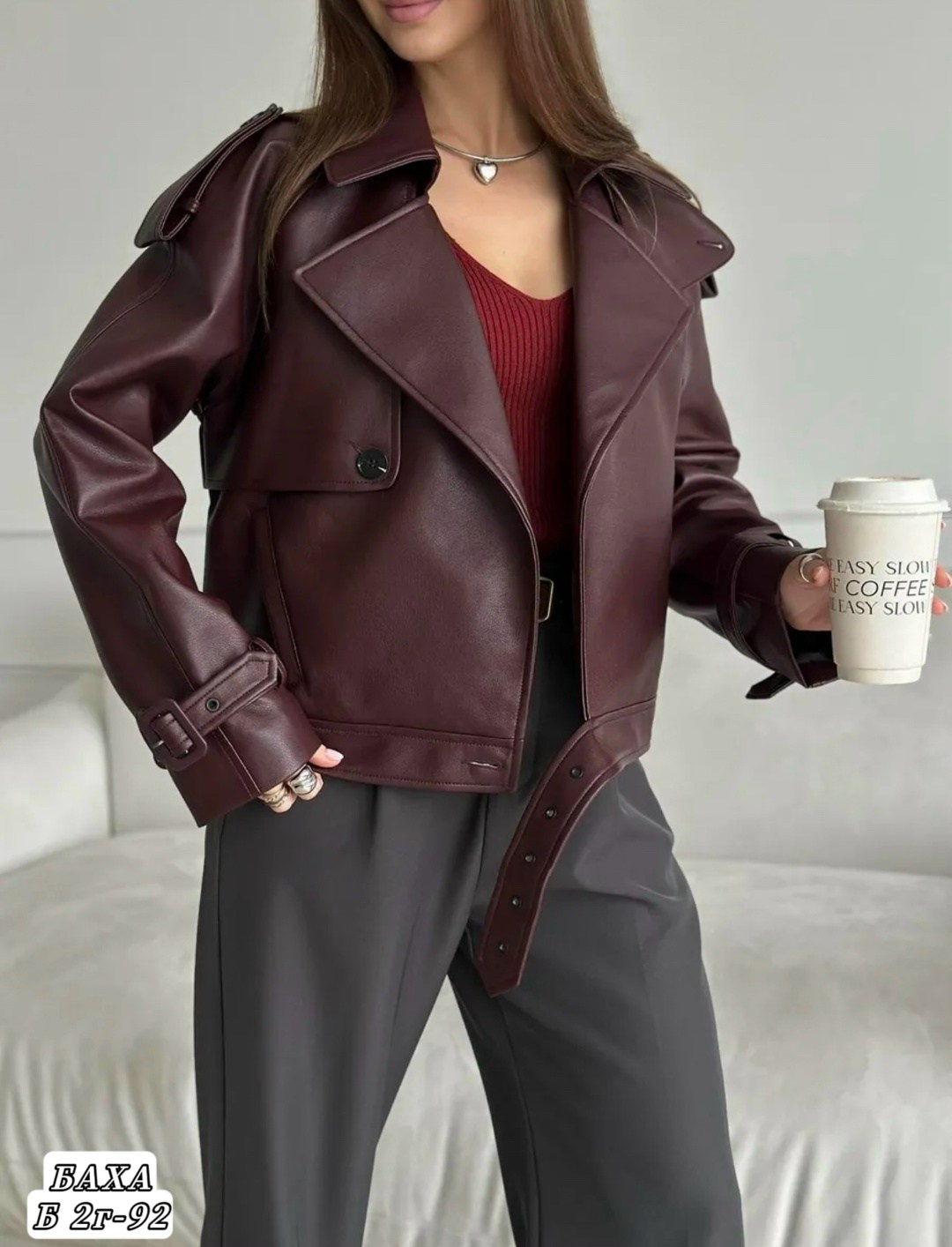 косуха бордовая оверсайз chauzi 302317526,косуха бордовая оверсайз chauzi,куртка-косуха из экокожи twinset,кожаная куртка косуха женская,косуха куртка кожаная оверсайз chauzi