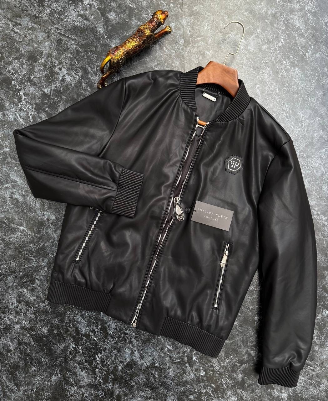 кожаная куртка philipp plein,philipp plein кожаная куртка мужская,philipp plein leather bomber jacket,кожаная куртка филипп плейн мужская,куртка philipp plein мужская