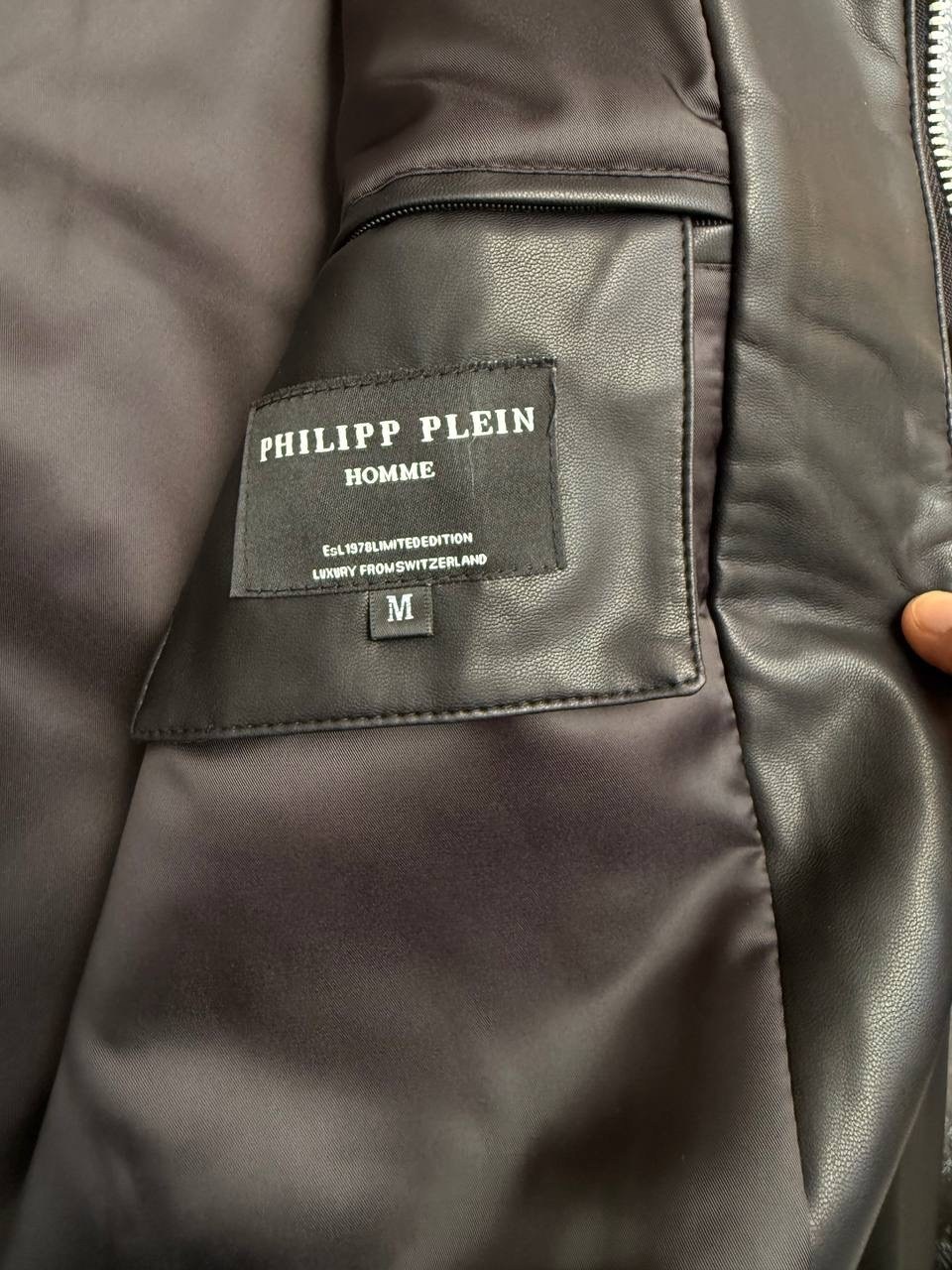 кожаная куртка philipp plein,philipp plein кожаная куртка мужская,philipp plein leather bomber jacket,кожаная куртка филипп плейн мужская,куртка philipp plein мужская