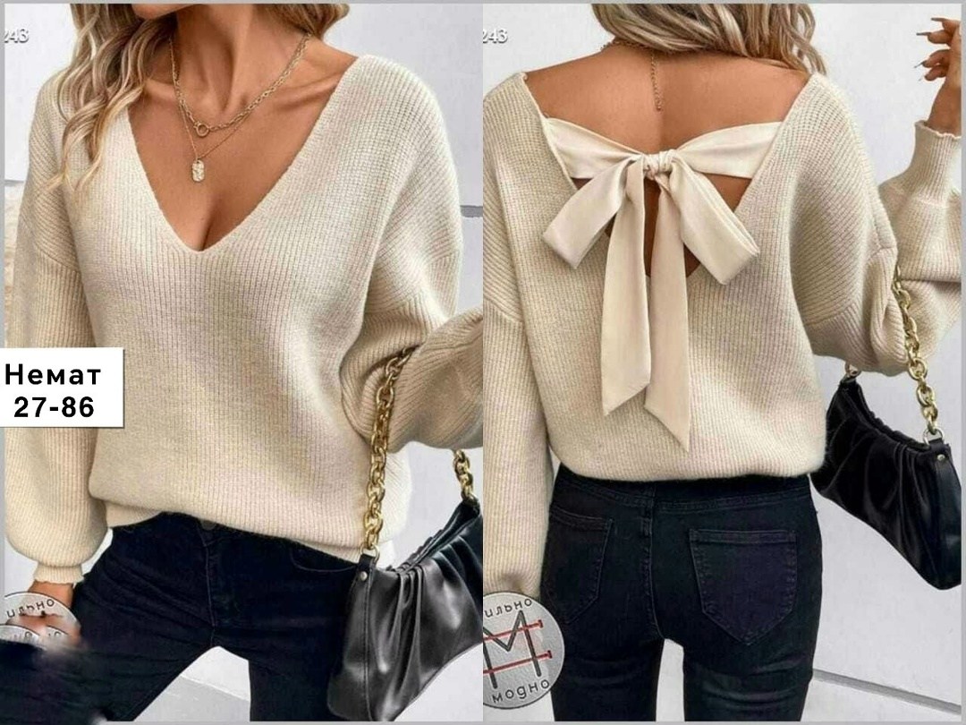 кофта с бантом,кофта женская,элегантный женский свитер,женская блузка,свитер с бантом на спине