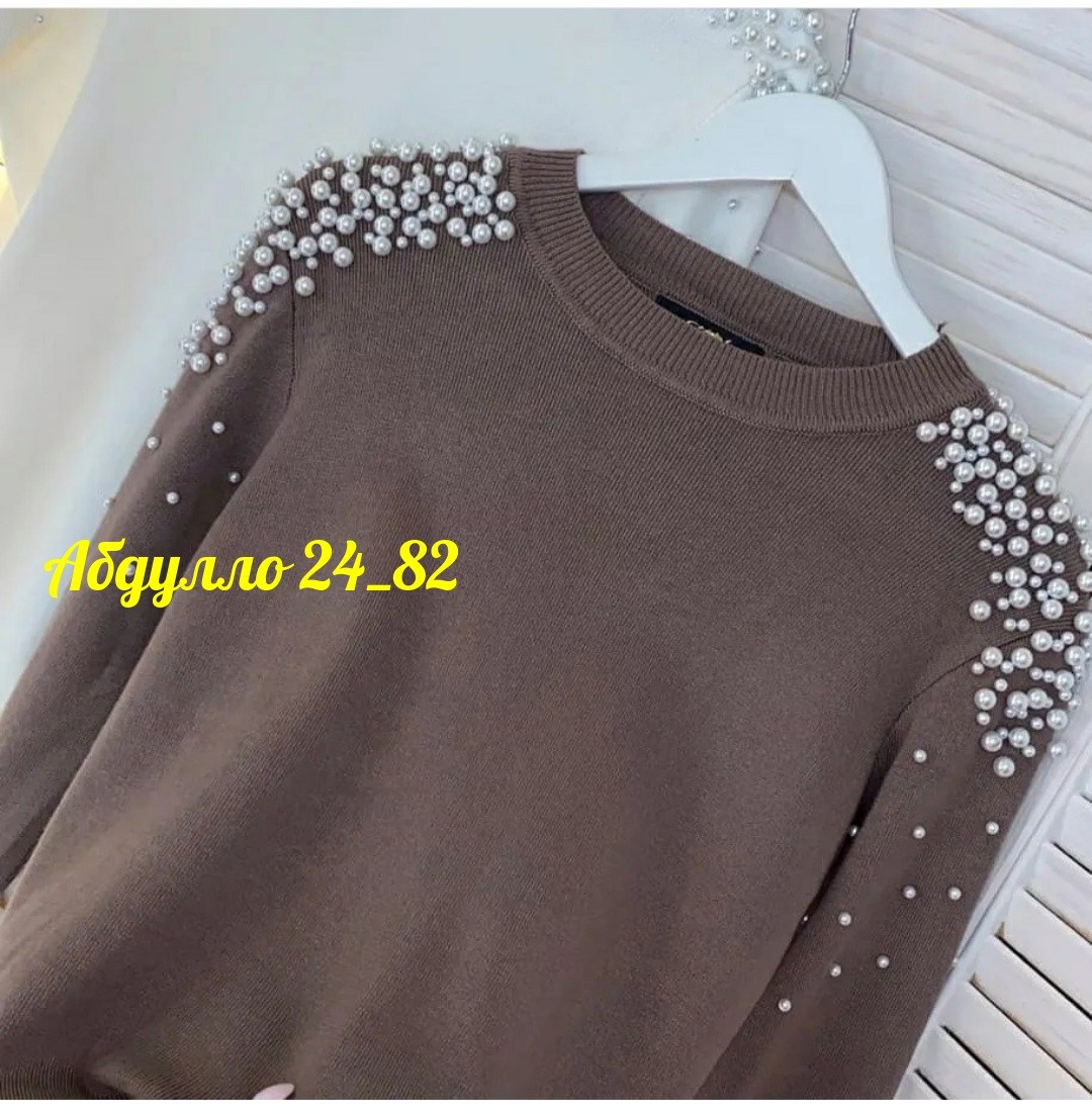 кофта с бусинками,кофта женская,кофта женская трикотажная с бусинами,свитер с бусинками,кофта с жемчужинами