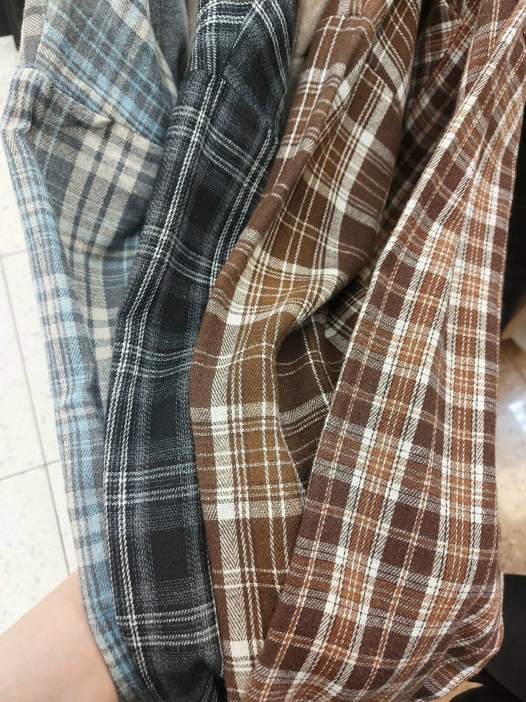 ткань фуле теплый хлопок коричневая клетка,клетчатая ткань,ткань в клетку,ткань шелк в клетку,рубашка клетчатая