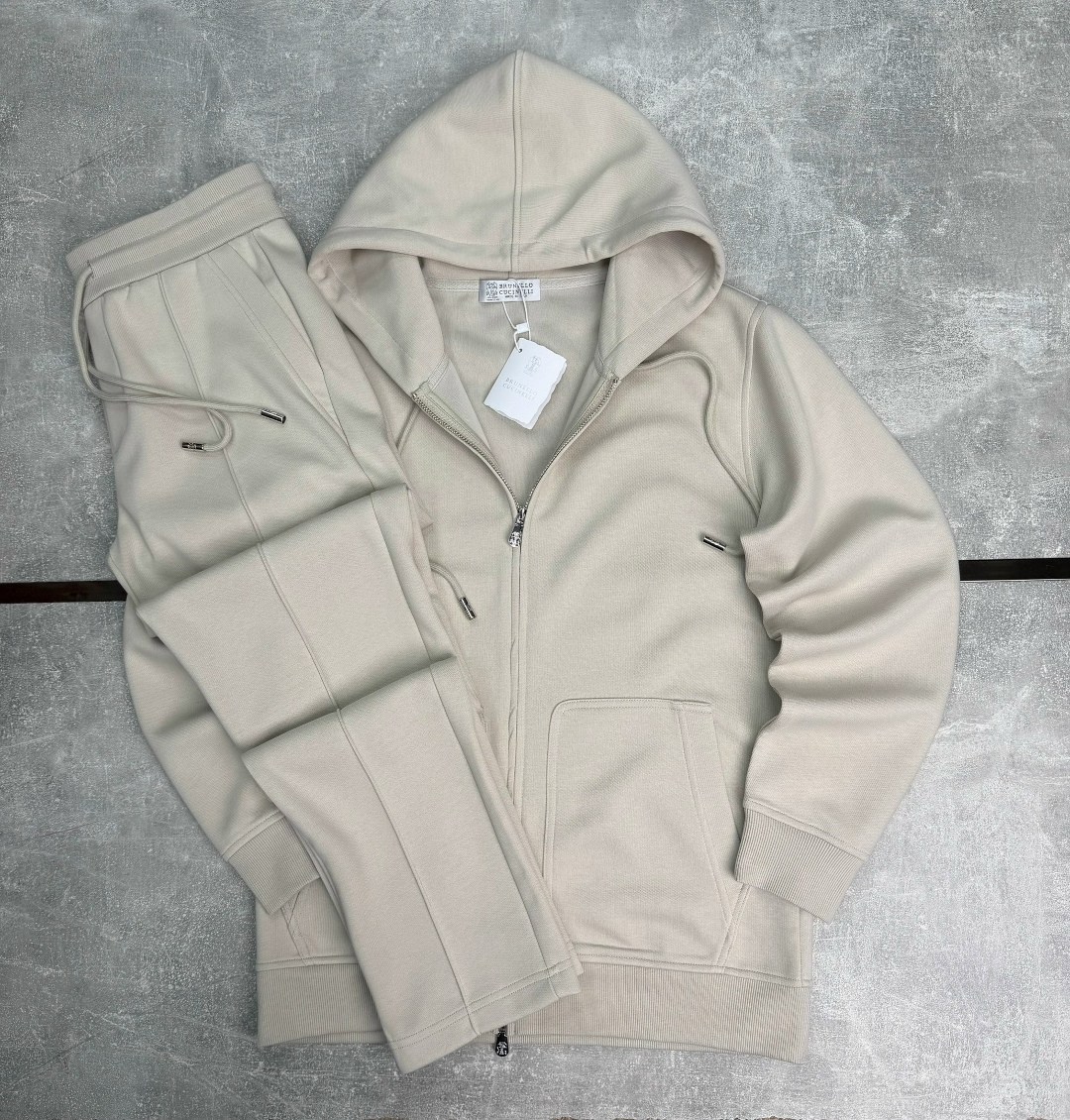 спортивный костюм brunello cucinelli,бежевая кофта,спортивный костюм,костюм на флисе мужской