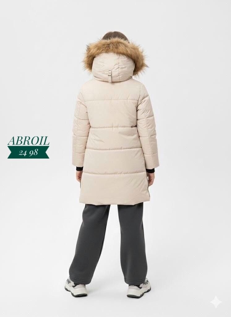 куртка зимняя для девочек,пальто для девочек,пальто зимнее для девочек,куртка зимняя для девочек с мехом romario kids цвет бежевый,пальто утепленное lc.janiee