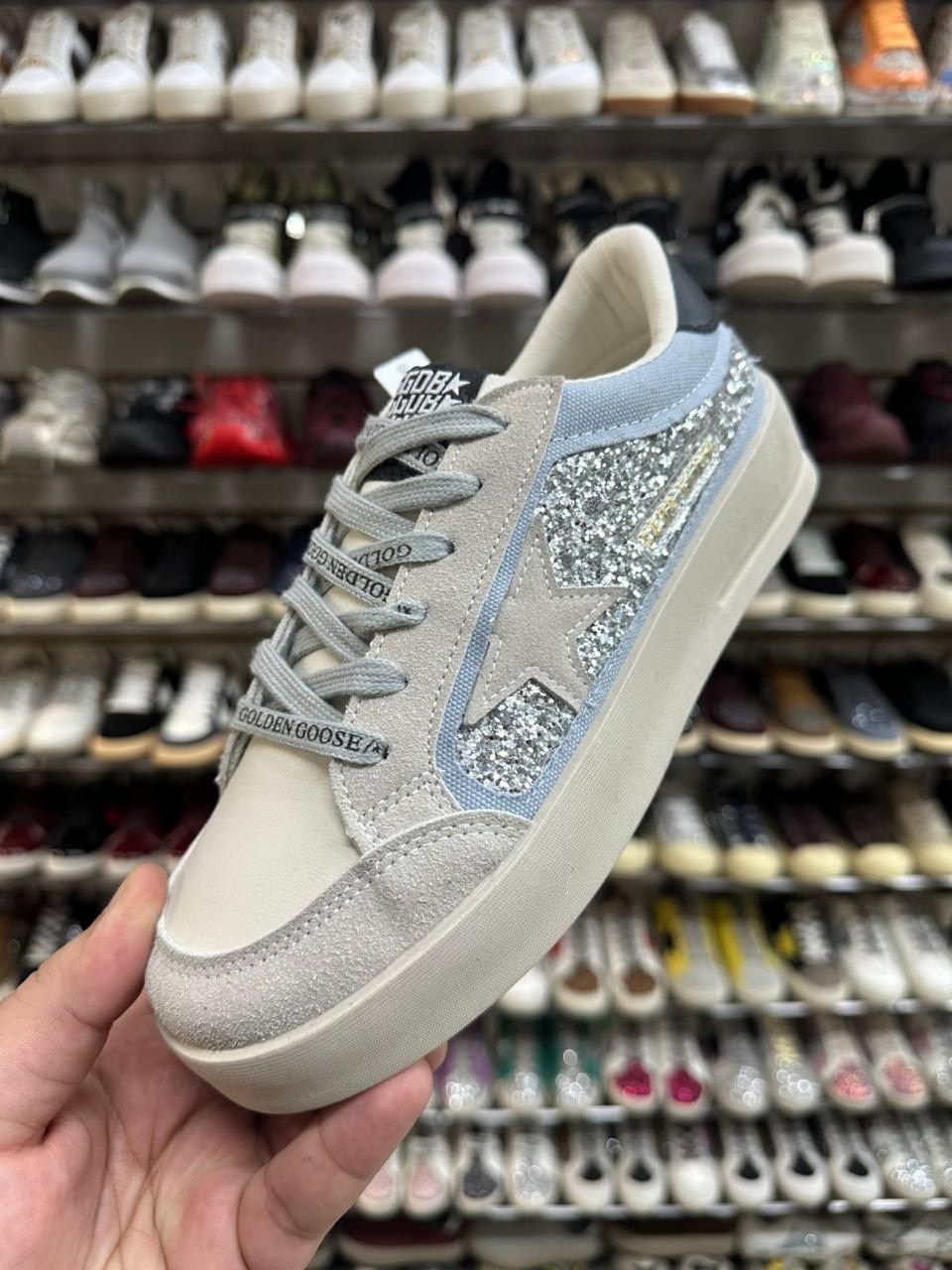 ,кроссовки golden goose с пайетками на платформе,обуви,кроссовки женские, женская