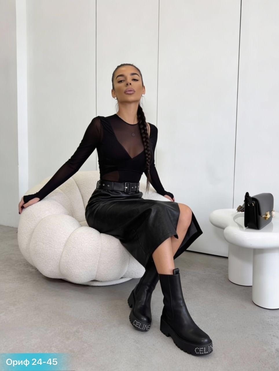 юбка кожаная миди с разрезом,кожаная юбка,юбка кожаная женская,юбка из экокожи,юбка