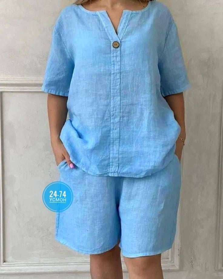 летние костюмы женские,костюм женский,костюм двойка женская,льняной костюм с шортами,костюм льняной
