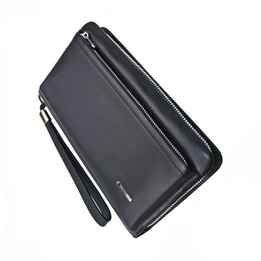 портмоне-клатч мужской из натуральной кожи,клатч мужской кожаный pratero 20911 black,портмоне мужское,мужской клатч,клатч армани мужской