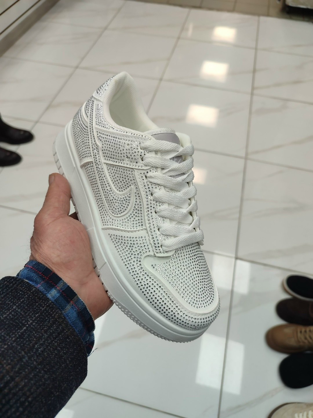 кроссовки,женские кроссовки, женская,nike air force 1 swarovski, кроссовки