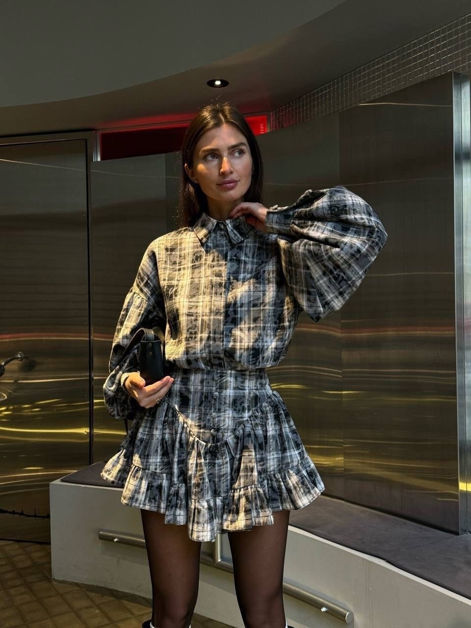 костюм юбочный с рубашкой,костюм женский с юбкой и рубашкой,костюм женский с юбкой и рубашкой арт.3475567,костюм двойка рубашка с юбкой летний,женский костюм в клетку с юбкой