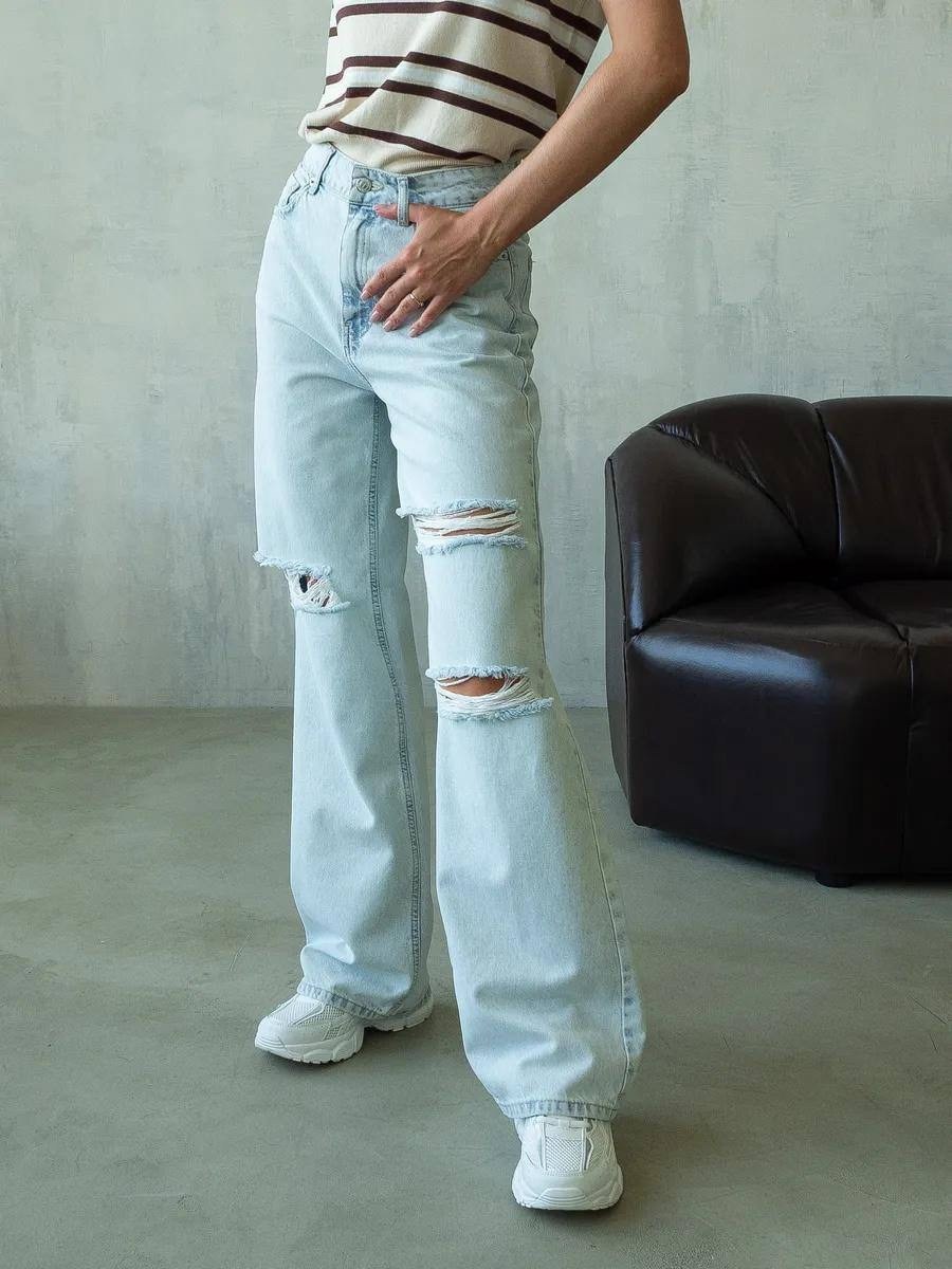 джинсы женские,джинсы брюки,широкие джинсы,штаны джинсы,джинсы широкие рваные