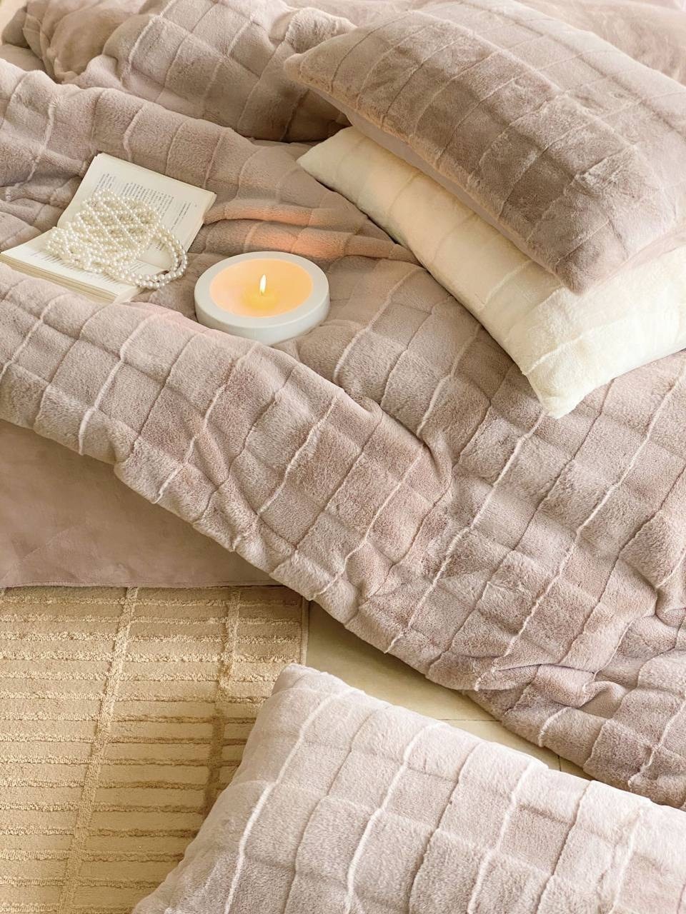 меховой плед,покрывало меховое,теплое одеяло,плед и покрывало,бежевый плед