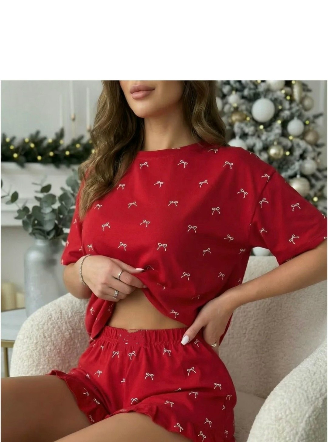 пижама женская,женская пижама с шортами,пижама с шортами новогодняя оверсайз больших размеров ilookhome,пижама женская с шортами и футболкой 100% хлопок,пижама