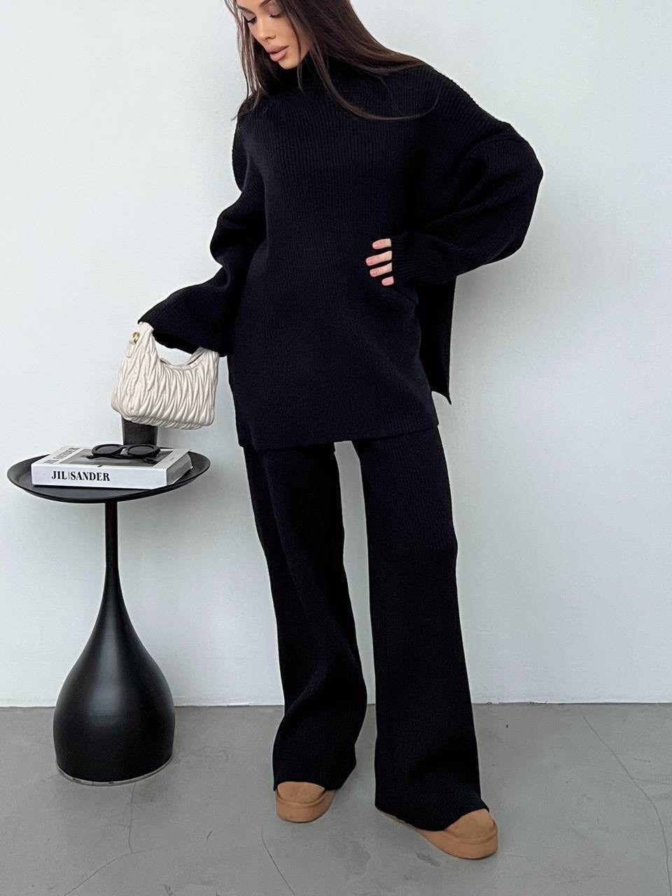 свитер оверсайз вязаный с горлом,удлиненный свитер,свитер оверсайз удлиненный,свитер с высоким воротом,свитер женский оверсайз