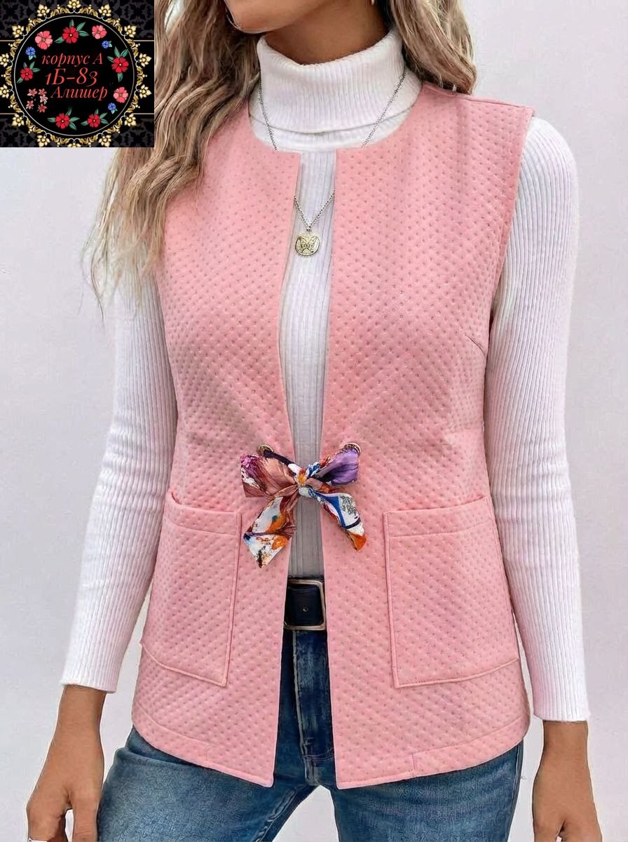 жилет женский,жилетка женская,зеленый жилет,жилет удлиненный,жилет