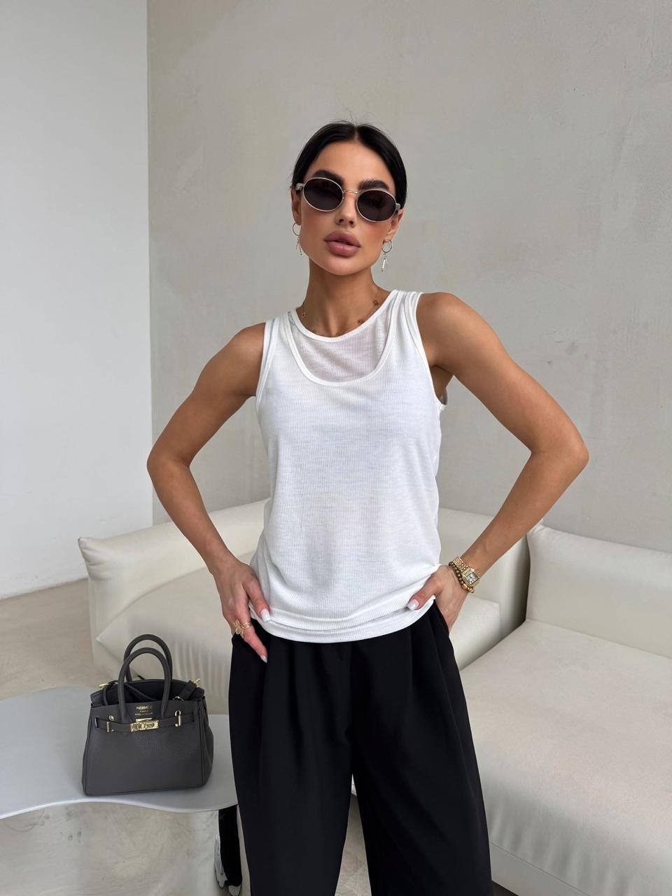 женская трикотажная майка,топ женский трикотажный,стильная майка,майка топ женская,майка женская