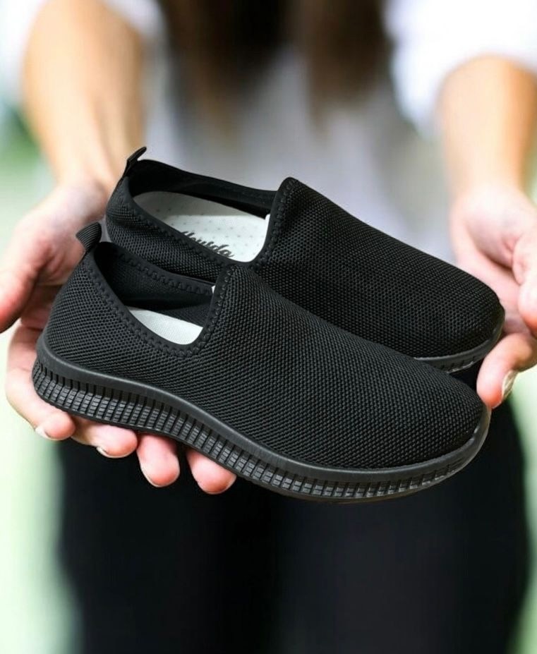 ,повседневная ,мокасины летний женская черный,обуви, на плоской подошве