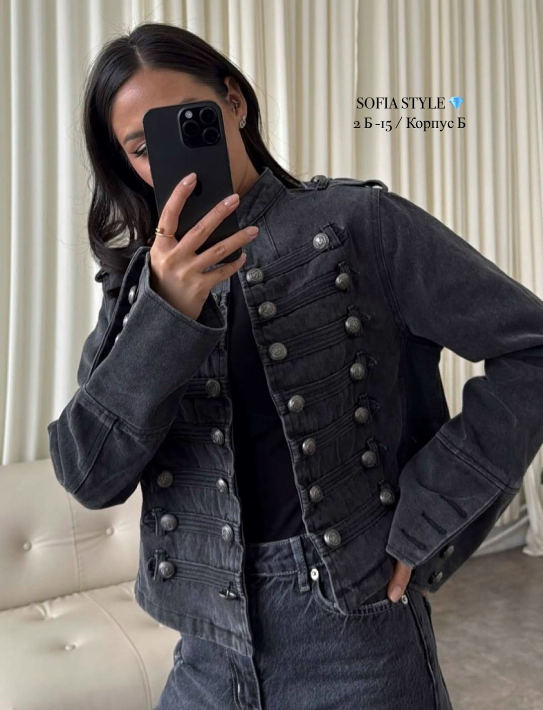 богемный вдохновленный военный стиль джинсовая куртка черная пуговица супер,богемный вдохновленный военный стиль джинсовая куртка черная пуговица,джинсовая куртка в стиле милитари,женская джинсовая ку