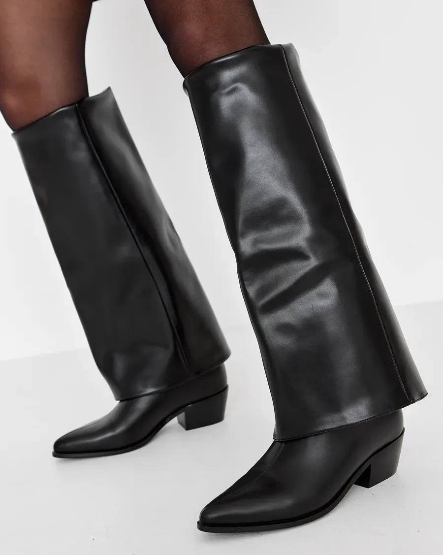 сапоги,сапоги трубы,женские сапоги,сапоги демисезонные с отворотом на толстом каблуке teetspase,сапоги трубы на каблуке демисезонные valentina wang