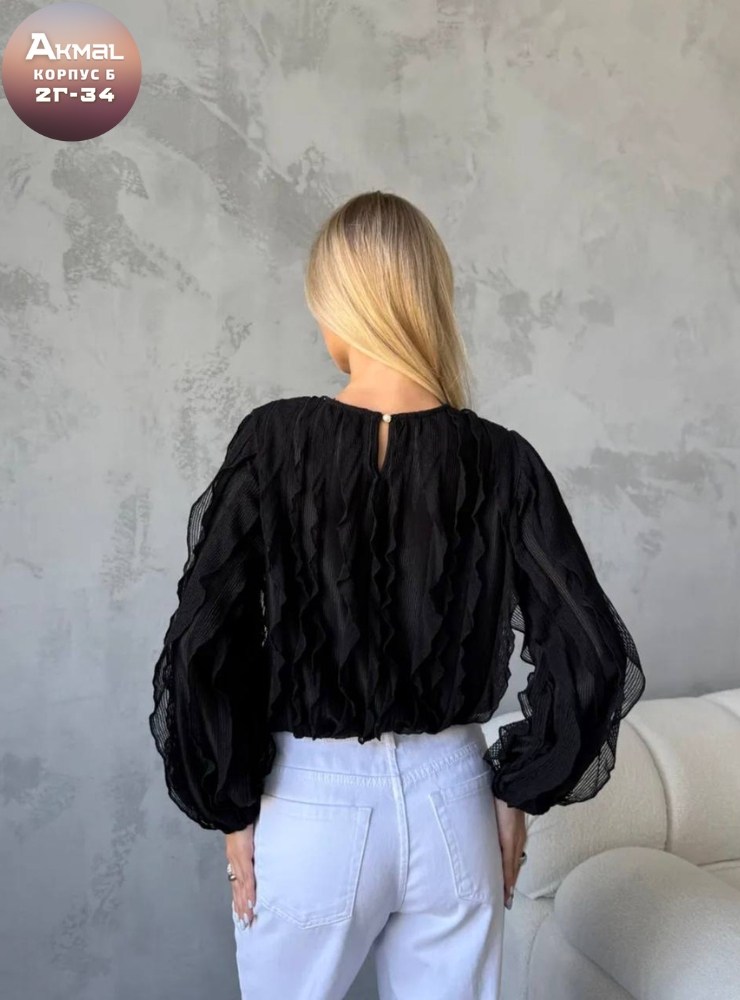 блузка нарядная с воланами и рюшами come alone 304052378,блузка с оборками,женская блузка,блузка нарядная с воланами и рюшами mara'zme,блузка нарядная с воланами и рюшами