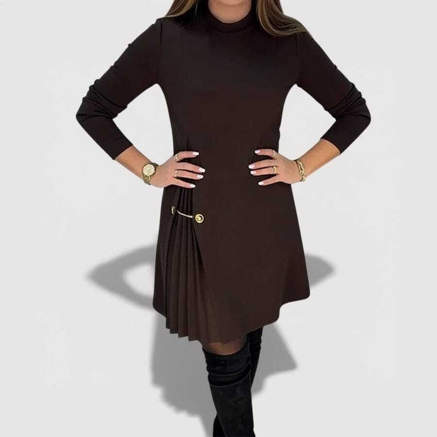 женское платье с длинными рукавами,женское плиссированное платье с,платье женское,платье,платье больших размеров с длинными рукавами