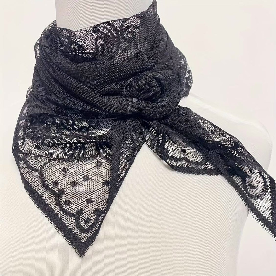 кружевной платок,кружевная косынка,кружевной шарф,платок в церковь,ажурная кружевная косынка-пояс