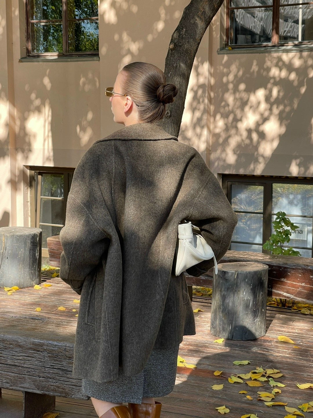 пальто оверсайз,серое пальто,пальто женское,модное пальто,пальто кокон