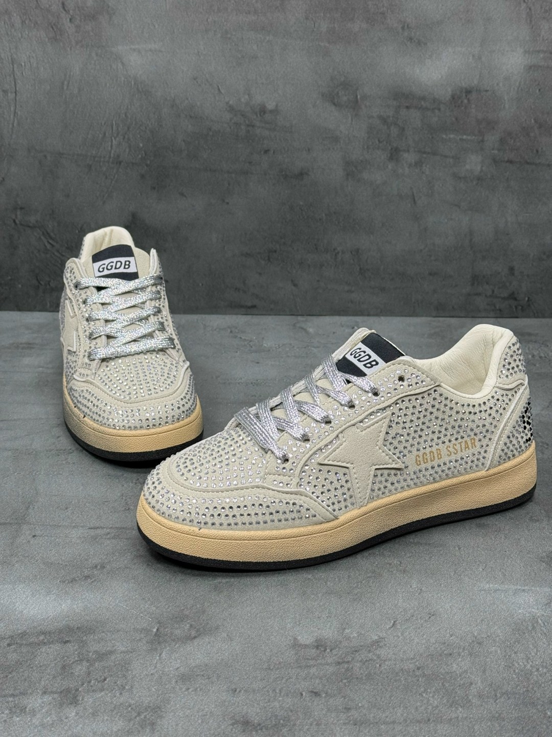 кроссовки golden goose,golden goose кеды ball star с блестками белый,кеды golden goose,,низкие кеды ball-star glitter golden goose