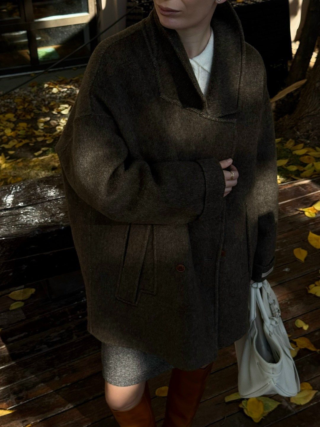 пальто оверсайз,серое пальто,пальто женское,модное пальто,пальто кокон