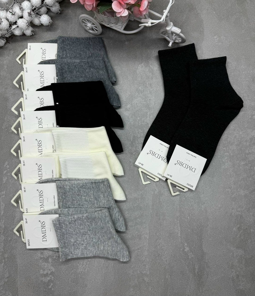 носки женские р. 36-41 (5 пар) арт. 1305593,носки женские,мужские носки,носки комплект,носки однотонные
