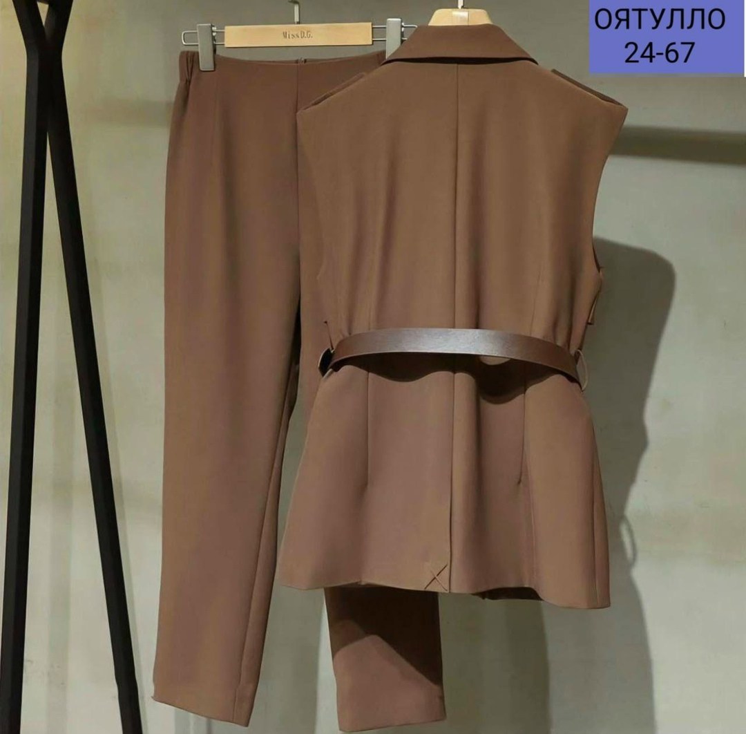 костюм тройка,женский повседневный брючный костюм vgh,брючные женские костюмы,брючный костюм женский клеш,женский пиджак с поясом