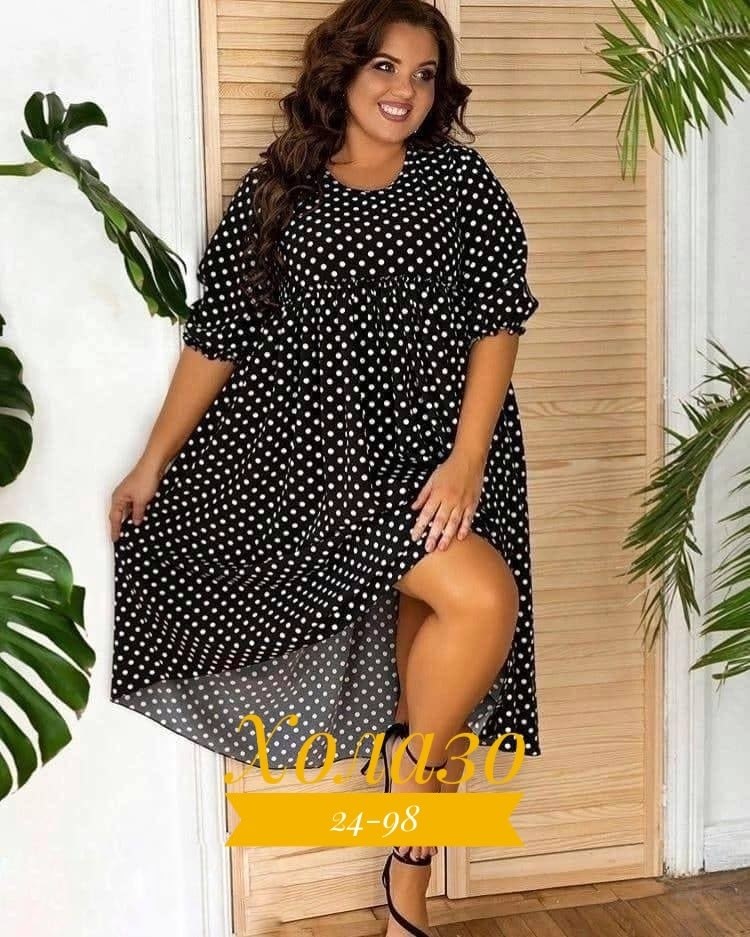 платье горошек больших размеров,платье женское больших размеров,платье в горошек для полных,платье из супер софта для полных,платье в горошек