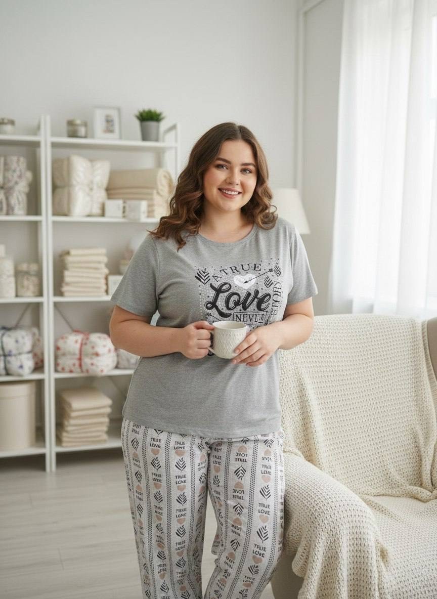 пижама женская,комплект пижама,пижама с принтом,пижама с бриджами женская турция,домашняя пижама