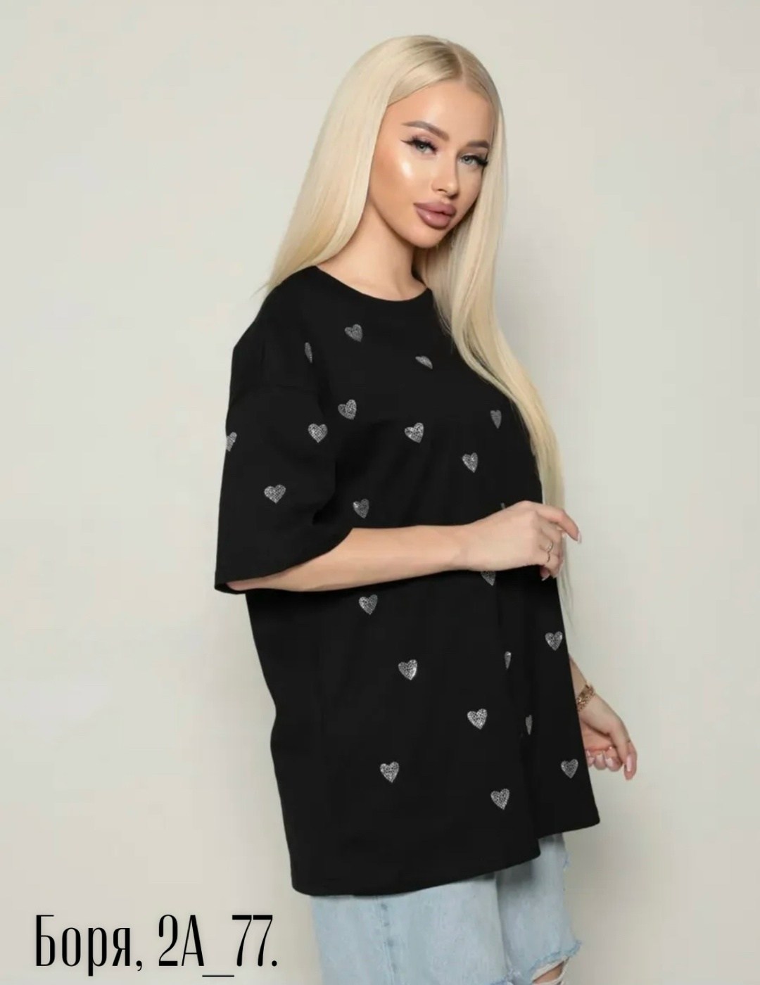 футболка оверсайз y2k варенка со стразами белая micca,женская футболка со стразами,женская футболка,футболки женская оверсайз,белая футболка оверсайз