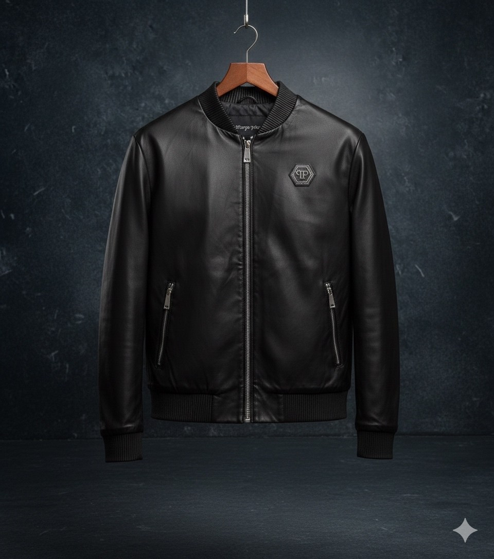 кожаная куртка philipp plein,philipp plein кожаная куртка мужская,philipp plein leather bomber jacket,кожаная куртка филипп плейн мужская,куртка philipp plein мужская