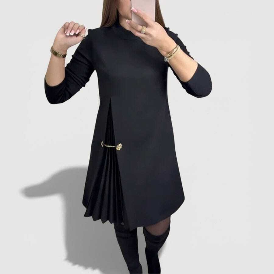 женское платье с длинными рукавами,женское плиссированное платье с,платье женское,платье,платье больших размеров с длинными рукавами