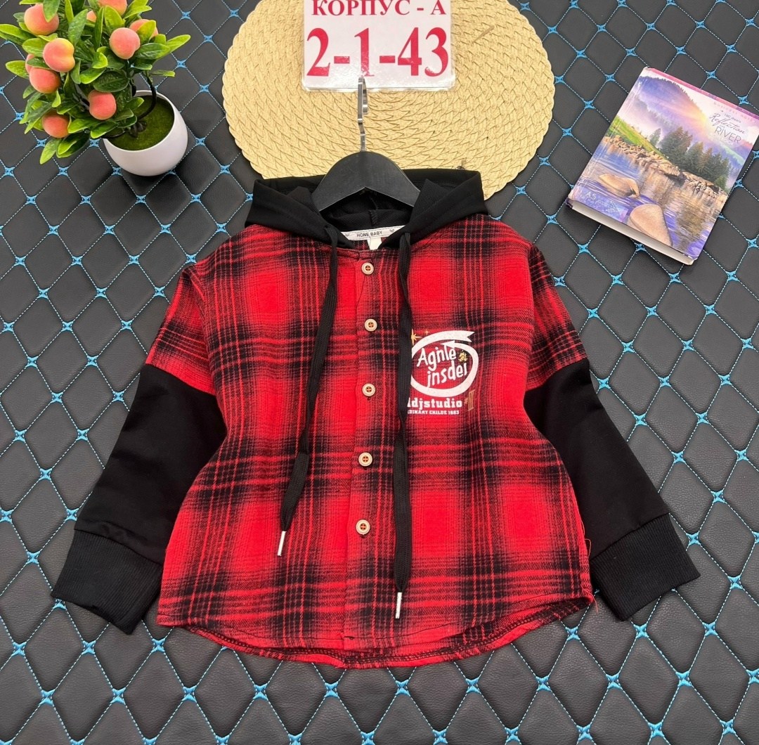 рубашка с капюшоном,рубашка в клетку с капюшоном,детская рубашка,рубашка для мальчика,рубашка с капюшоном для мальчика