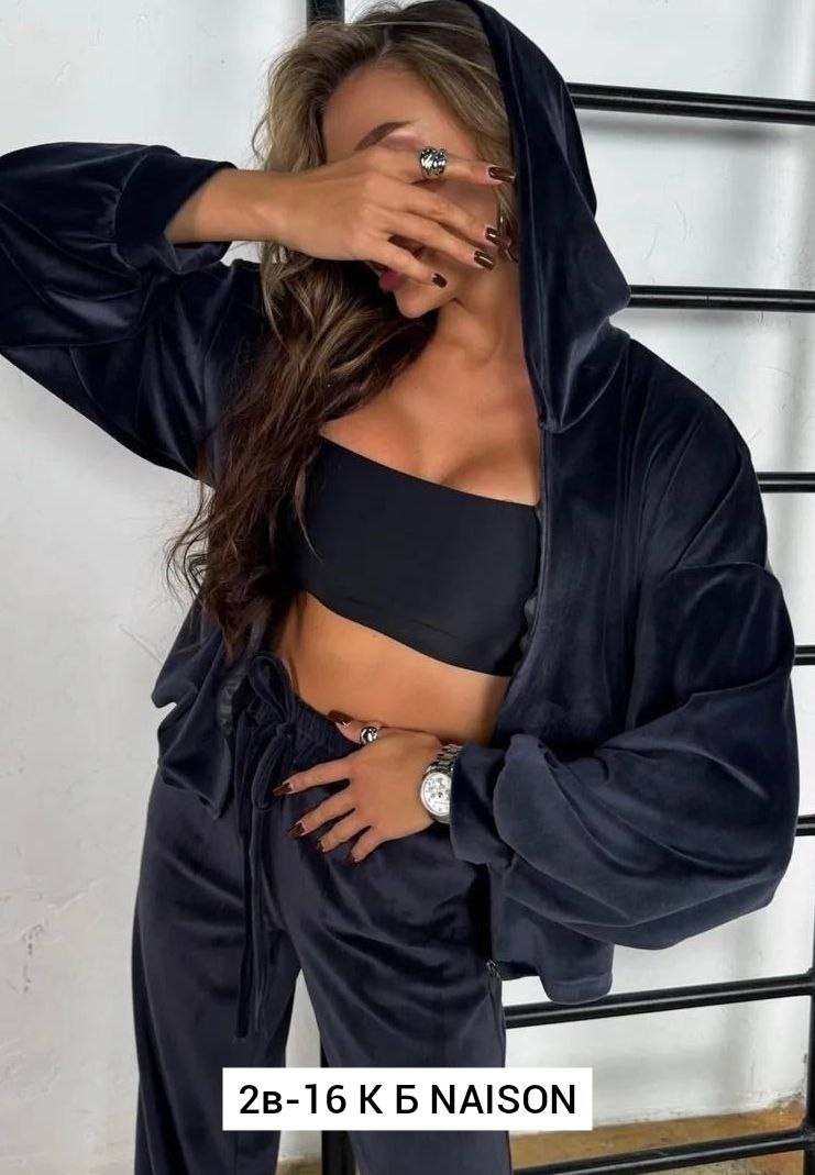 костюм велюровый бархатный с капюшоном и брюками палаццо zakiya shop,костюм велюровый бархатный с капюшоном и брюками палаццо zakiya shop цвет графит,велюровый костюм 2026,костюм женский велюровый,кос