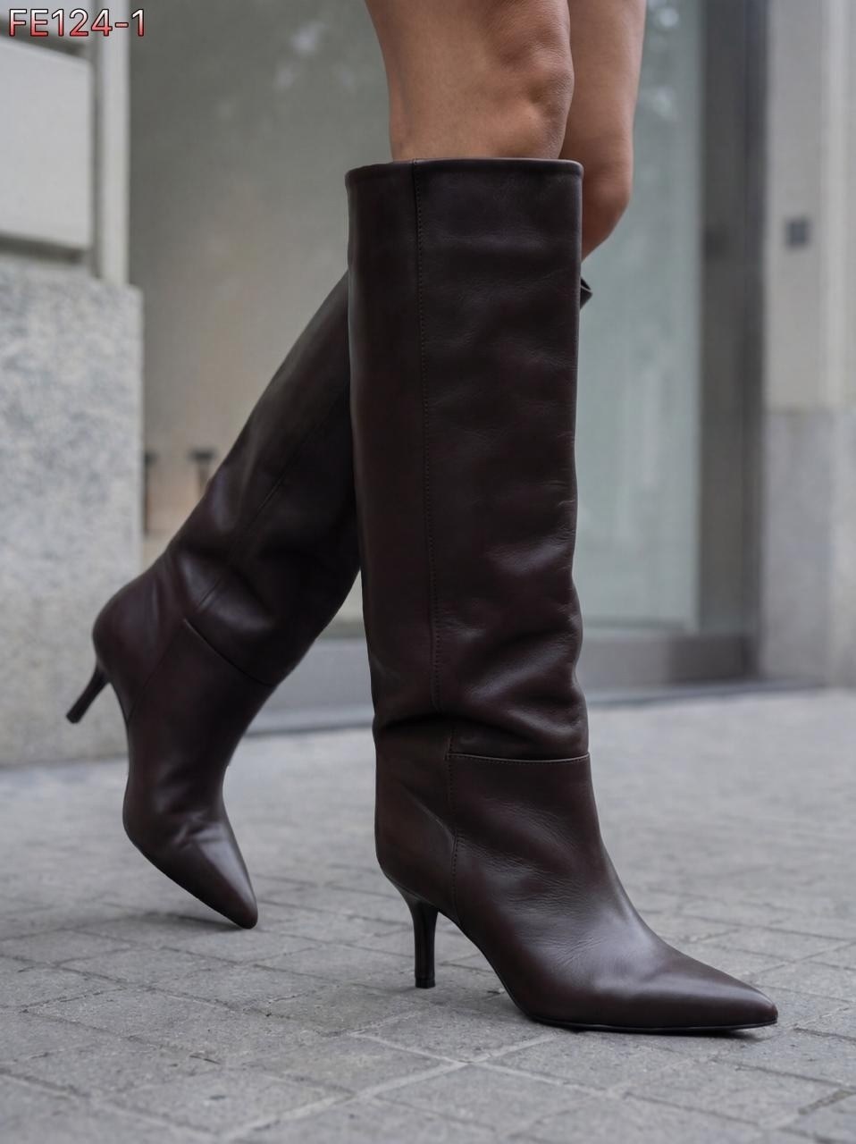 сапоги демисезонные на маленьком каблуке gh collection,сапоги,сапоги на каблуке,сапоги-трубы из натуральной замши и кожи,сапоги на высоком каблуке