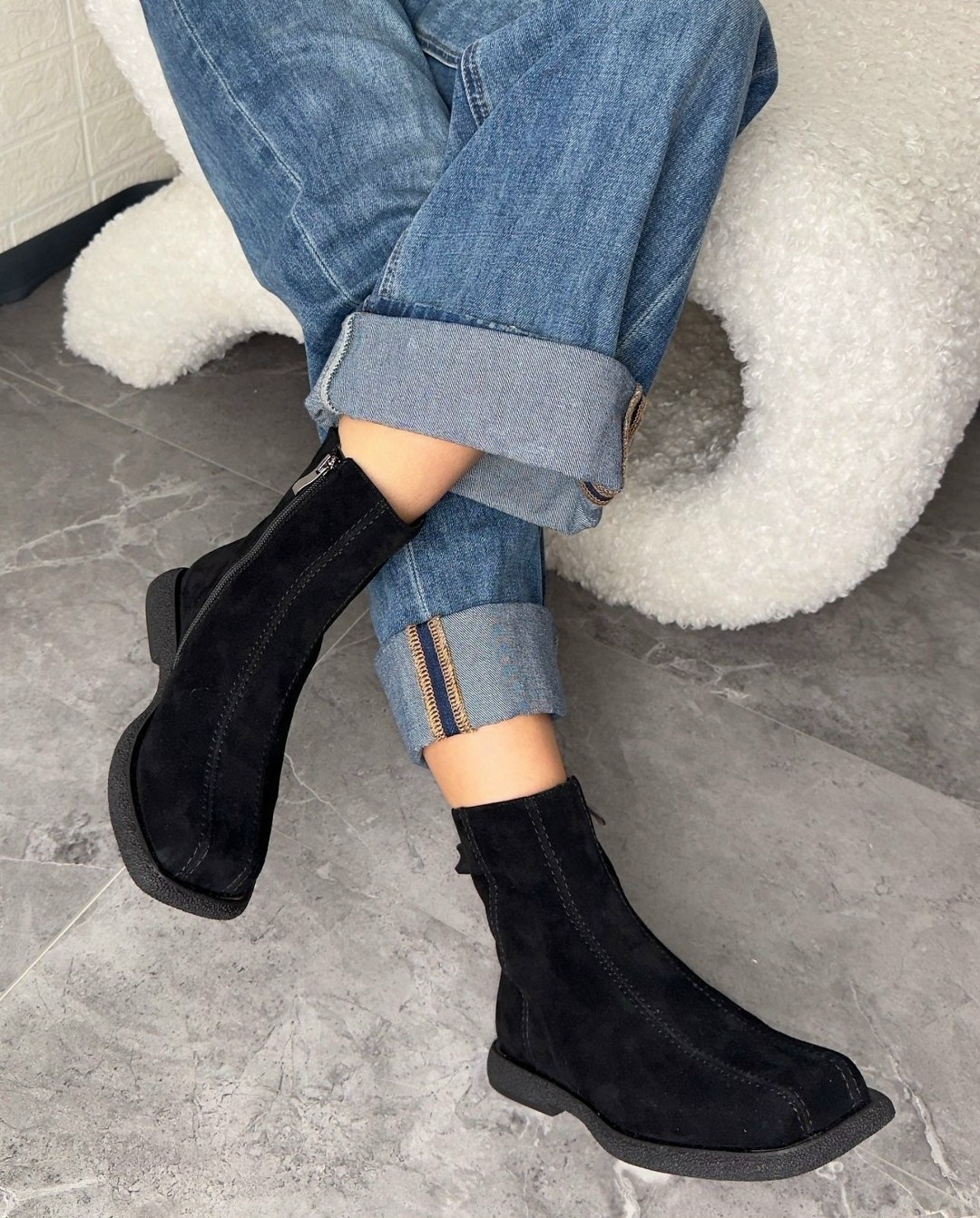 замшевые ботинки,,женская  the row замшевые ботинки,ботинки the row,женские ботинки