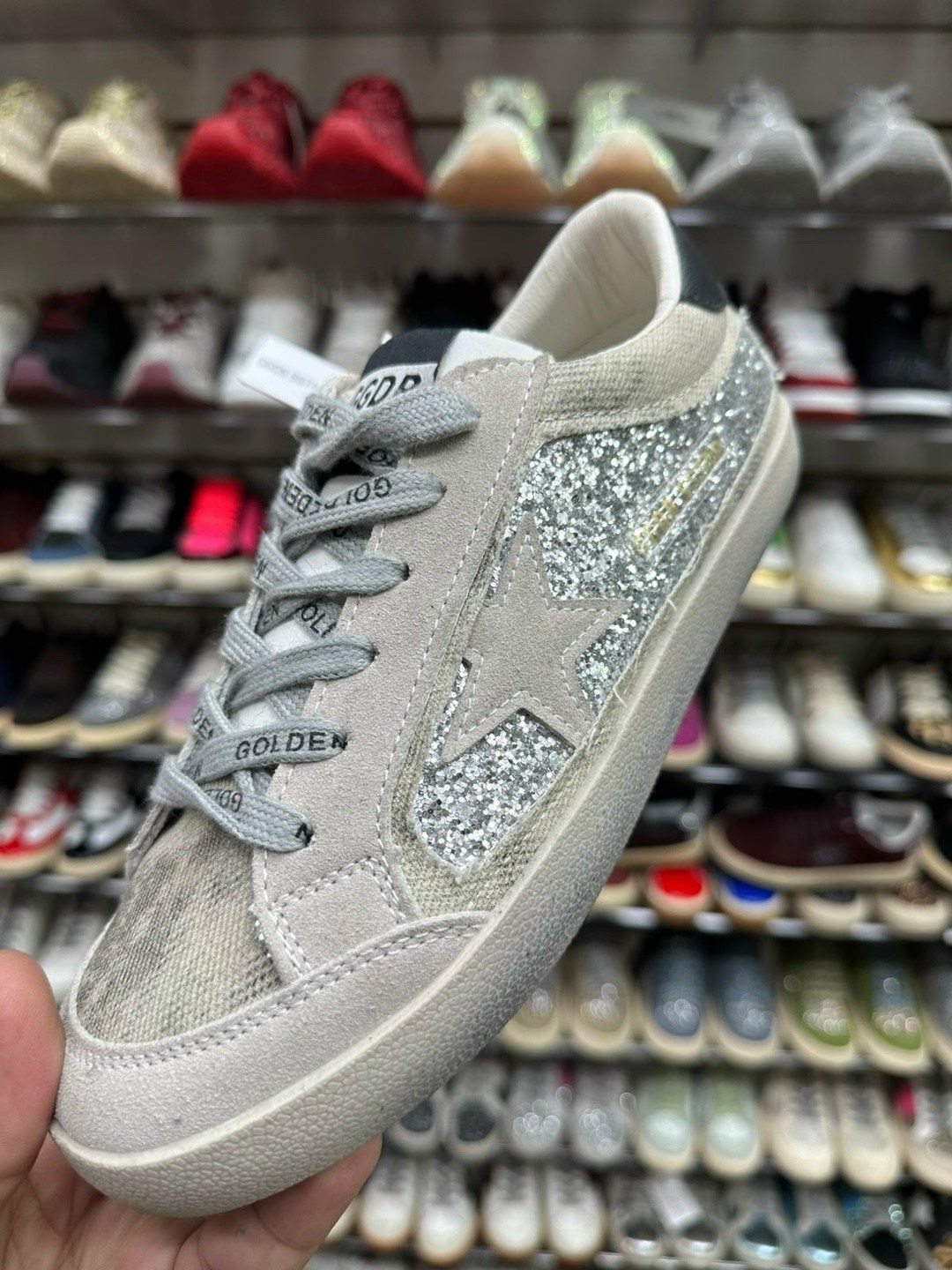 ,golden goose кеды super-star с кристаллами черный,кеды golden goose,golden goose sneakers,кроссовки golden goose boutique