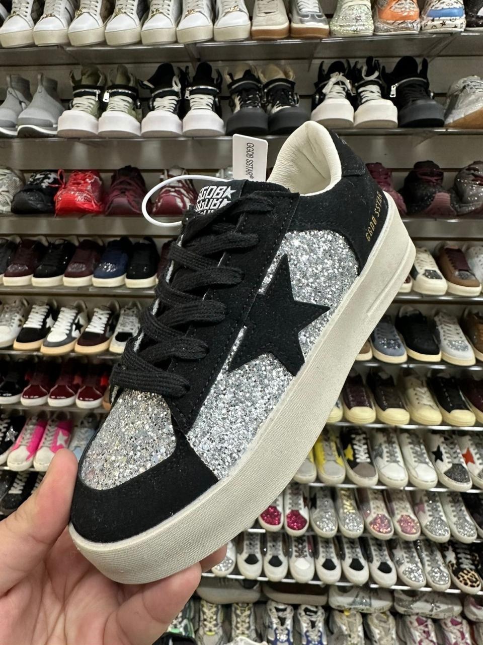 ,кроссовки golden goose с пайетками на платформе,обуви,кроссовки женские, женская