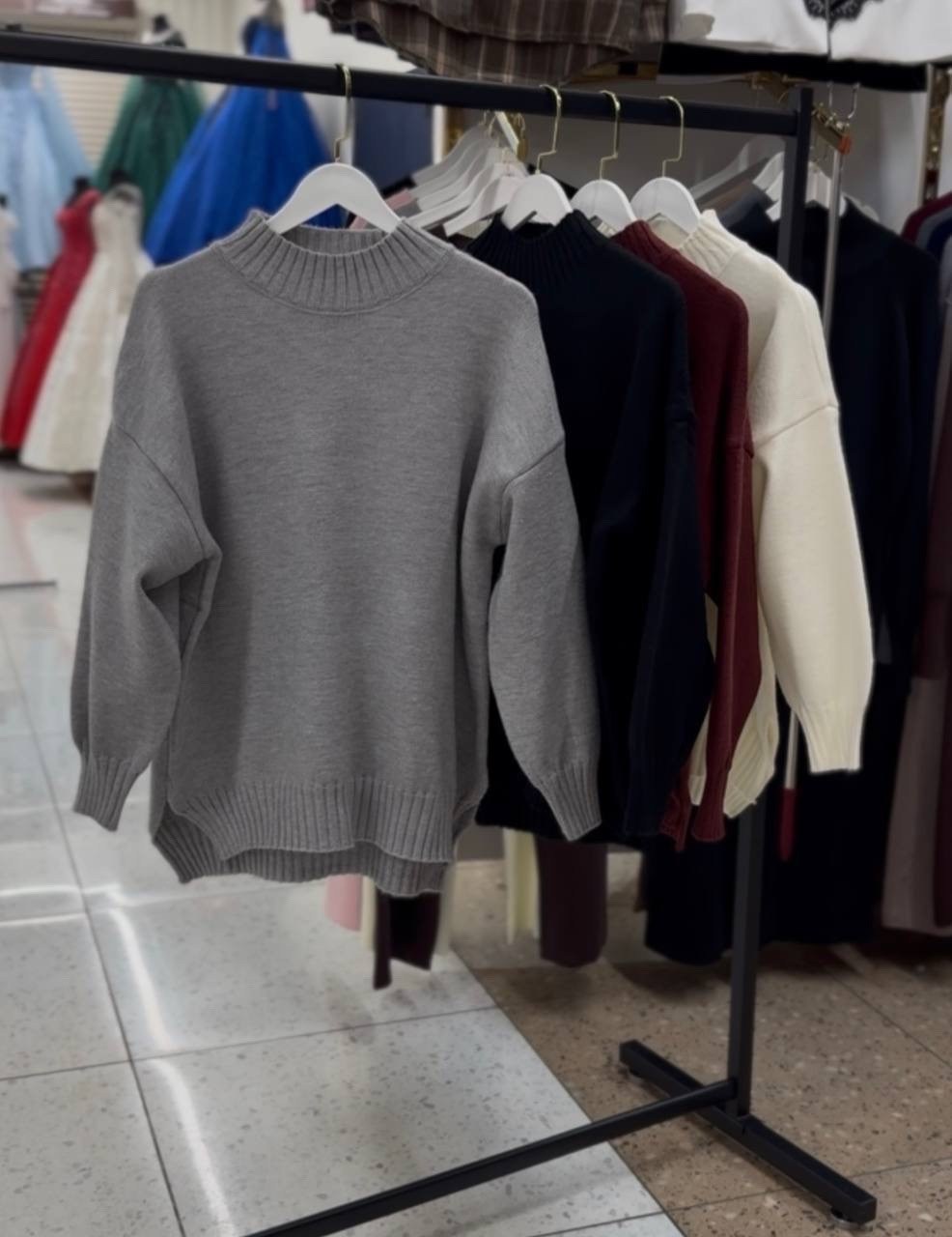 свитер женский,женский джемпер,вязаный свитер оверсайз базовый fashion lux,свитер,свитер от