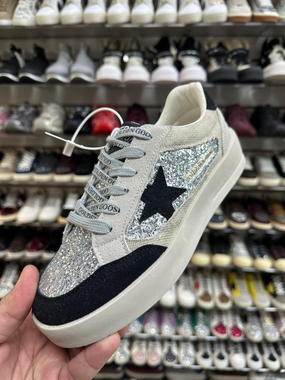 ,кроссовки golden goose с пайетками на платформе,обуви,кроссовки женские, женская