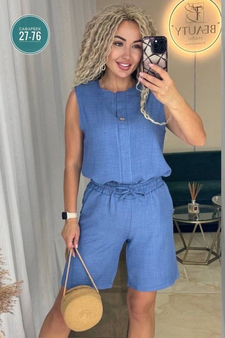женский костюм с шортами,летние костюмы женские,костюм из льна лайм,костюм с шортам,женские костюмы