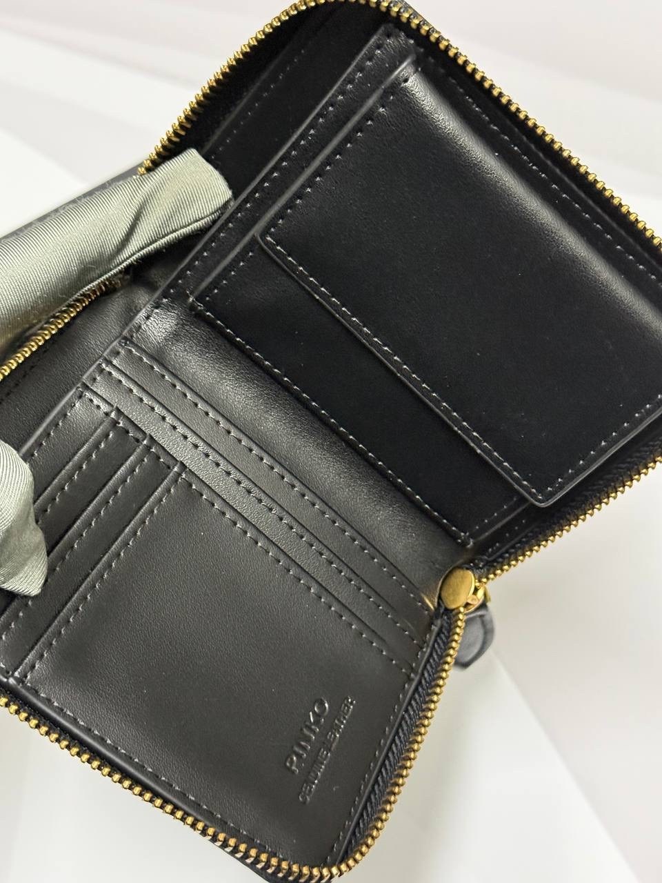 кошелек pinko,женские кошельки,кошелек pinko черный,кожаный кошелек pinko,кошельки для женщин